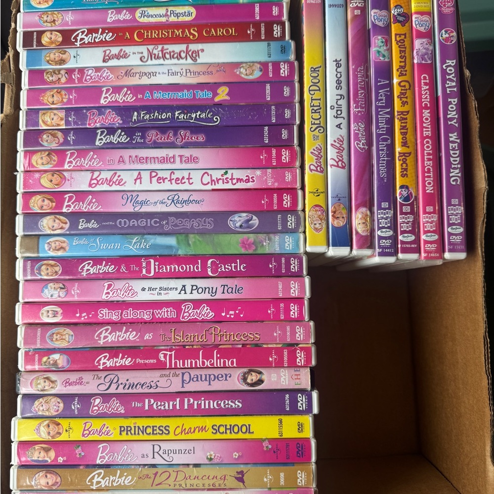 Collection of 28 Barbie dvds